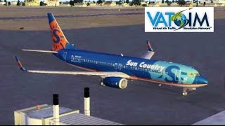 VATSIM Sun Country 737800 Departure with ATC  Harlingen TX FSX [upl. by Duong529]