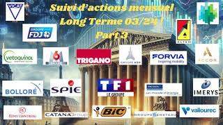 Bourse  Revue technique dactions long terme PEA 0324 Part 3 [upl. by Auguste]