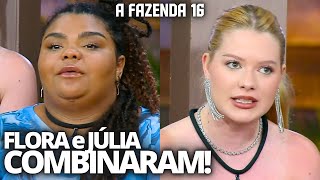 🔥 A FAZENDA 16 FLORA PEDE SINAL DE JÚLIA NO FARO BABI QUER LUANA EXPULSA QUEM VAI SAIR HOJE [upl. by Quickman725]