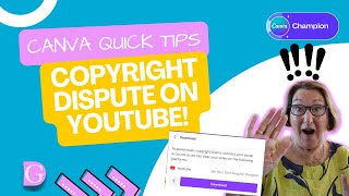 How to Remove a Canva Copyright Claim Dispute on YouTube [upl. by Mannes]