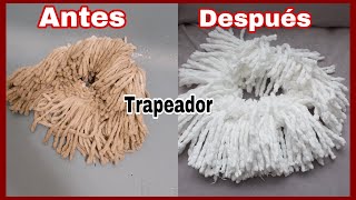 COMO BLANQUEAR TU TRAPEADOR  COMO LAVAR TU TRAPEADOR  Lizbeth ferrer tips [upl. by Ardell]