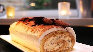 Recette de la bûche de Noël tiramisu facile by Hervé Cuisine [upl. by Jung]