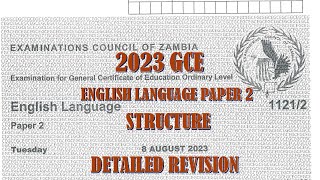 2023 GCE ENGLISH PAPER 2 STRUCTURE LEXIS [upl. by Grevera416]