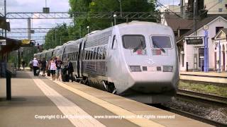 SJ X2 trains at Katrineholm Sweden [upl. by Shaefer752]