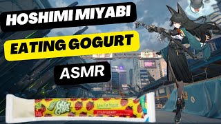 Hoshimi Miyabi Eating GoGurt  ASMR [upl. by Eivla]