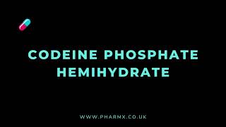 How to pronounce Codeine phosphate hemihydrate [upl. by Anaid251]