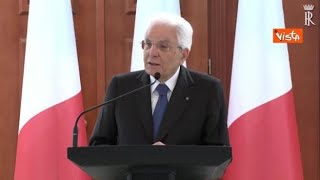 Mattarella quotAnche in Italia atti di disinformazione russaquot [upl. by Tilney505]