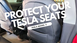 Tesla Model Y Seat Back Protectors Installation amp Review [upl. by Marty223]