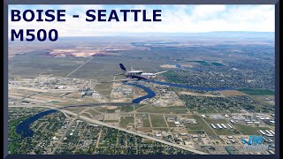 Boise KBOI to Seattle Boeing Field KBFI  Piper M500  MSFS [upl. by Aivital709]