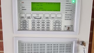 Ampac Fire Finder Plus SP1M 4 Loop 32 Zone Fire Alarm weekly test [upl. by Haidabo]