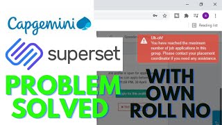 Capgemini Superset 2019202020212022 Registration issue PROBLEM SOLVED  EASY STUFF [upl. by Assina]