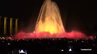 The Magic Fountain of Montjuic Barcelona Spain  Fuente Magica Montjuïc Barcelona Catalonia [upl. by Llerruj]