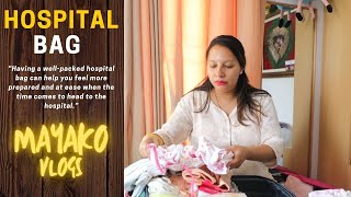 What’s in my hospital bag II MAYAKO VLOGS II PACK MY HOSPITAL BAG WITH ME AS A FIRST TIME MOM II [upl. by Aholah]