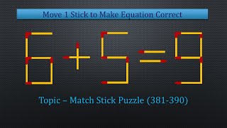 Move One Stick to Fix the Equation  YouTube [upl. by Corene]