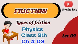 FRICTION and Types class 9 [upl. by Nosirrah68]