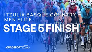 WHAT A VICTORY ⭐  Stage 5 Finish Itzulia Basque Country 2024  Eurosport Cycling [upl. by Heiskell]