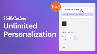 Create Custom Tags For Unlimited Personalization On Etsy [upl. by Bergmann184]