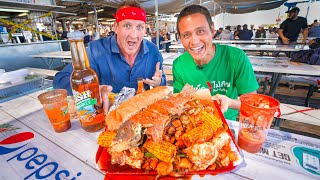 Giant 11 Pound SEAFOOD MOUNTAIN 🦀 Shrimp Tray  King Crab in Los Angeles w Sonny [upl. by Ellette399]