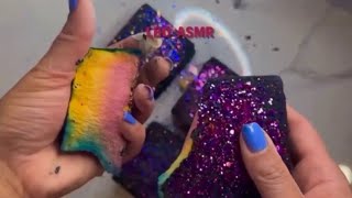 Colourful Dyed Gym chalk Crumbling oddlysatisfying gymchalkcrush asmrsounds stressrelief asmr [upl. by Douglass]