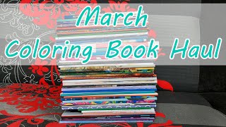 March Coloring Book Haul  2024 [upl. by Dreddy]