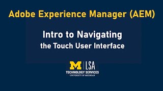 AEM Training Navigate the Touch UI [upl. by Goren]