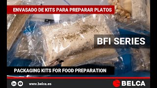 Envasando de kits para preparación de comida con flowpack BFI SERIES [upl. by Maryann]