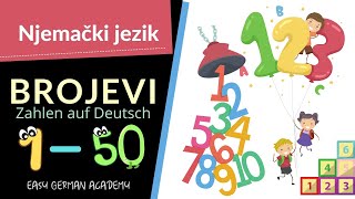 NjemačkI brojevi do 50  Zahlen bis 50  EGA Njemački jezik A1 [upl. by Thadeus360]