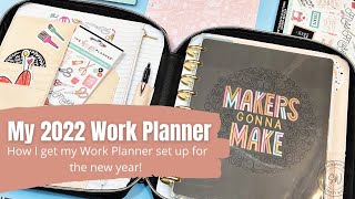 My 2022 Work Planner Set Up  The Happy Planner [upl. by Cita]