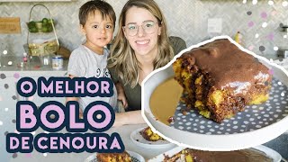 O BOLO DE CENOURA PERFEITO QUE NÃO EMBATUMA E COM COBERTURA QUE ENTRA NO BOLO BRIGADEIRO [upl. by Sinegra644]