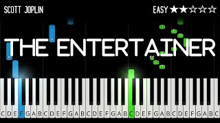 Scott Joplin  The Entertainer  EASY Piano Tutorial [upl. by Meehan]