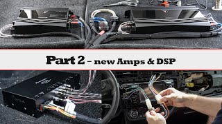 Full Car Audio System Installation  Phase 2 New Amps Pioneer DSP [upl. by Yrogerg]