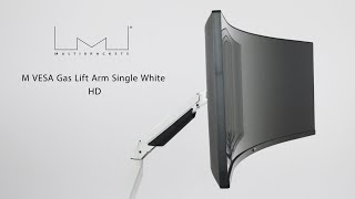 M VESA Gas Lift Arm Single White HD [upl. by Seem886]