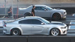 Dodge Charger Hellcat Redeye vs Dodge Challenger Scat Pack and Camaro SS [upl. by Llehsem]