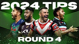 NRL 2024 ROUND 4 TIPS [upl. by Schnell676]