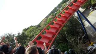 90 degree drop SheiKra Roller Coaster at Busch Gardens Africa in Tampa POV [upl. by Jenesia]