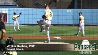 Walker Buehler RHP Vanderbilt University Pitching Mechanics at 200 fps mlbdraft [upl. by Naic]