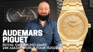 Audemars Piguet Royal Oak Bruno Mars 24K Magic World Tour Watch 15202BA  SwissWatchExpo [upl. by Chanda]