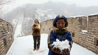 Great Wall of China  Hiking in Winter [upl. by Stultz]