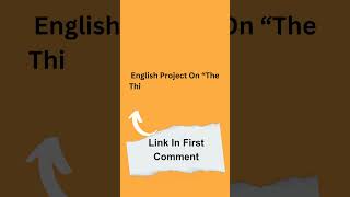 English Project On “The Third Level” For Class 12 CBSE [upl. by Airel]