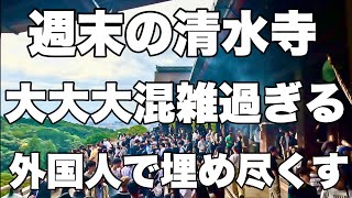 【4K】2024年10月27日（日）週末の京都清水寺は大大大混雑過ぎる！外国人観光客で埋め尽くす！周末的京都清水寺人头攒动！挤满了外国游客！Walking Kiyomizudera Temple [upl. by Selinski]