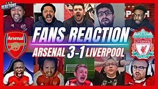 ARSENAL amp LIVERPOOL FANS REACTION TO ARSENAL 31 LIVERPOOL  PREMIER LEAGUE [upl. by Acenes]