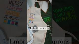 Embroidering Aprons with Mighty Hoops Craft Apron 🎨🖌️ amp Gardening Apron🪴 [upl. by Eentruok]