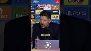 Simeone habla de Vermeeren atleticomadrid championsleague simeone shorts short [upl. by Derreg]