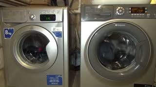 Wash Race No9  Indesit Energy saver vs Hotpoint Eco wash [upl. by Rannug431]