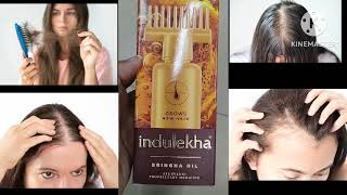 Indulekha Bringha hair oil review  use benifits resultssideeffects [upl. by Volny]