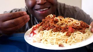 Spaghetti  ASMR 😋✊🏾 letsdiggin [upl. by Nymrak]