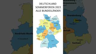 SOMMERFERIEN 2023  Alle Bundesländer in Übersicht Deutschland Urlaubsplanung shorts ferien [upl. by Mairym]