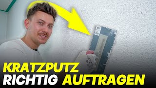 Kratzputz richtig auftragen amp strukturieren für Fassade und Innen Schritt für Schritt ✅ [upl. by Seitz]