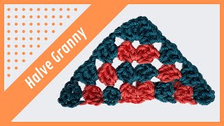 Haken  Granny Square  Basispatroon Halve Granny [upl. by Eelyac]