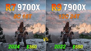 Ryzen 7 9700X vs Ryzen 9 7900X  How Much Performance Difference [upl. by Gnohp]